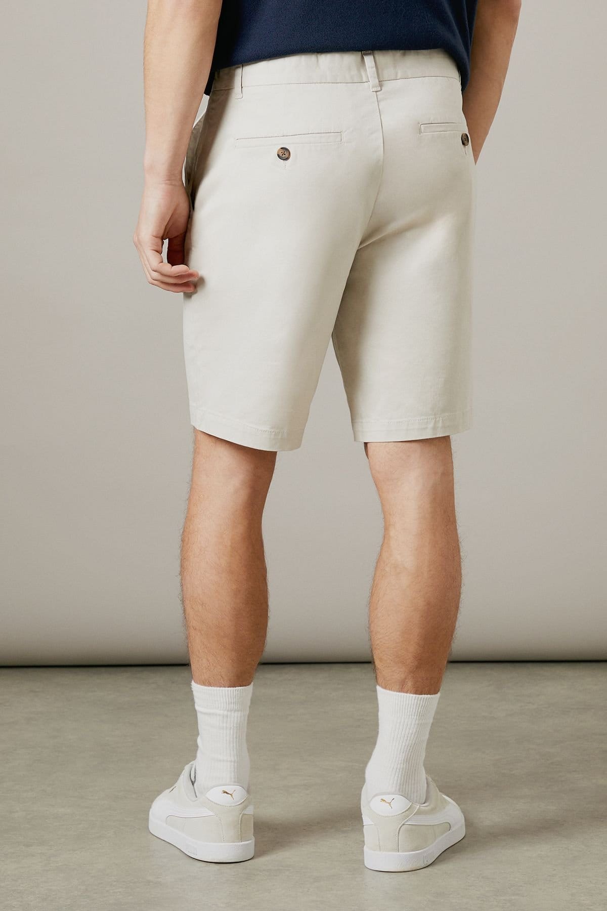 Burton Burton Men's Classic Chino Shorts in Off-White - 4