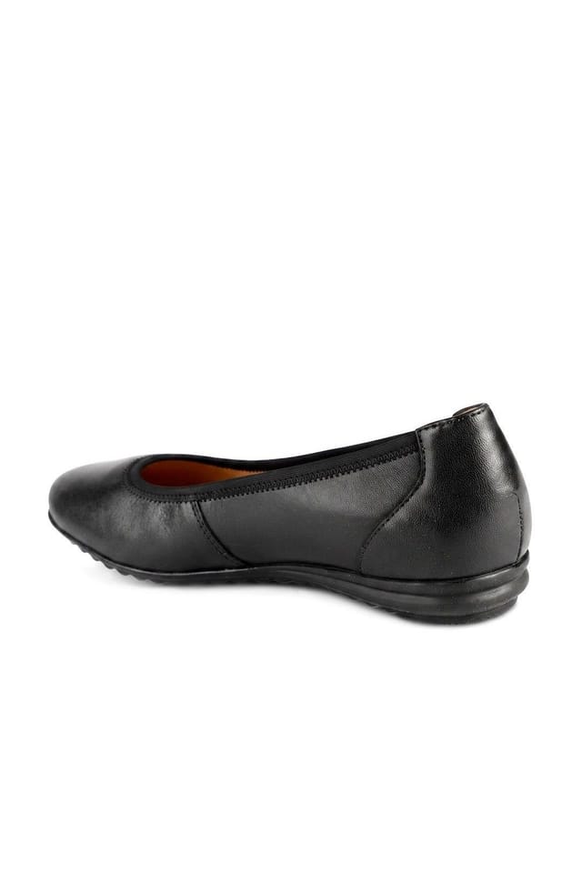 Pavers Pavers Women's Smart Leather Lightweight Ballet Flats in Black - 3