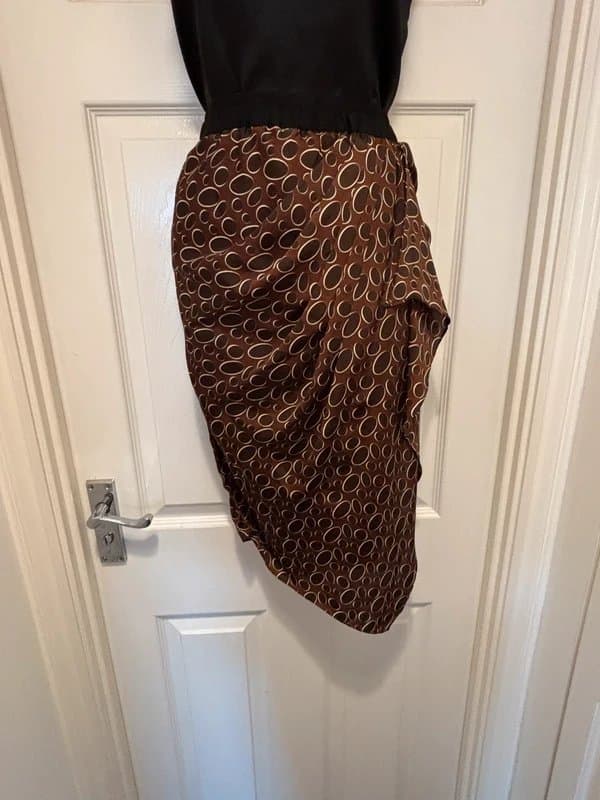 Fenn Wright Manson Fenn Wright Manson Studio Brown Abstract Circle Print Skirt - Size L - UK 14