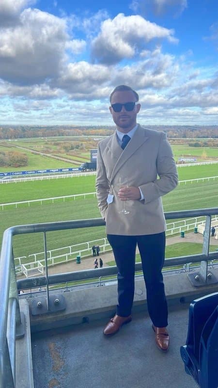 ASOS Men’s double breasted blazer beige