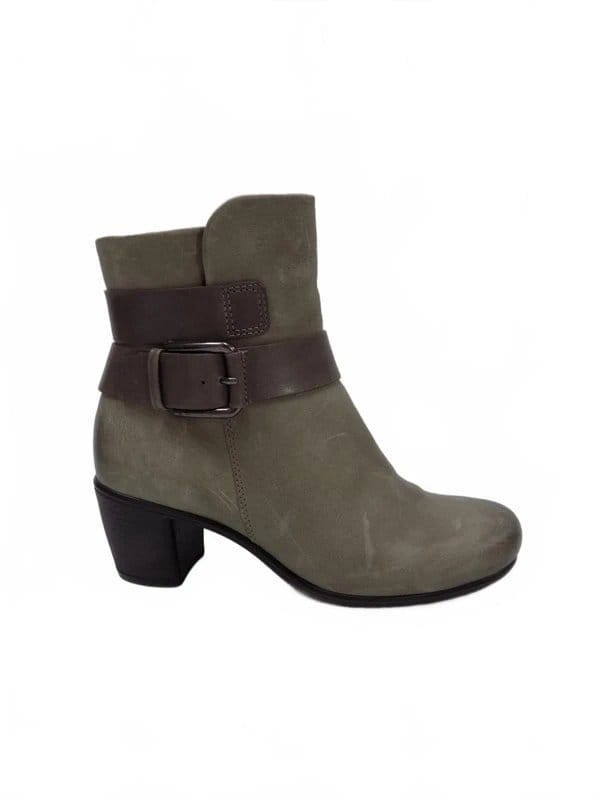 ECCO Ecco Boots Grey Leather UK 3 EU 36 Womens Grey Leather Ankle Zip Buckle Smart - 1