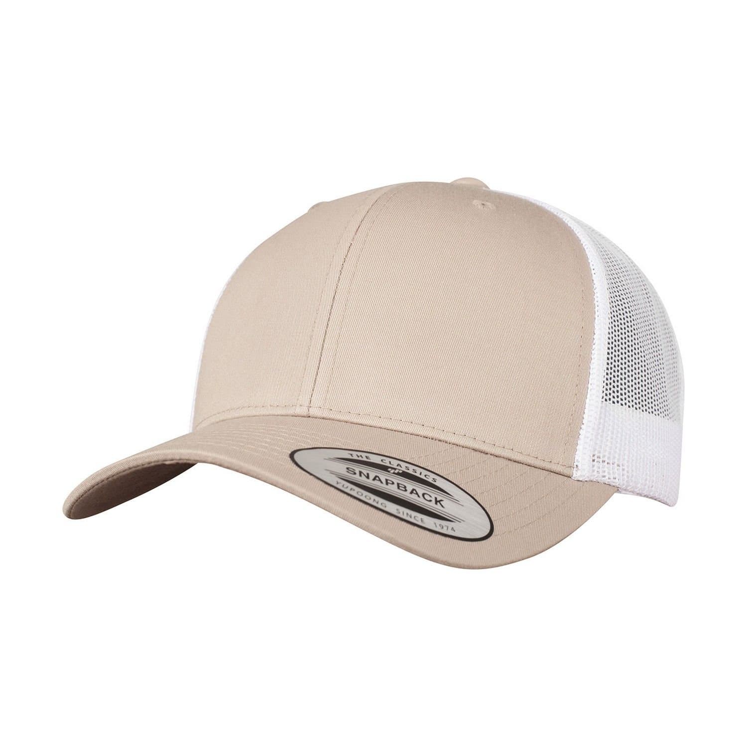 Classic Classic Men's Retro Two Tone Trucker Cap in Khaki