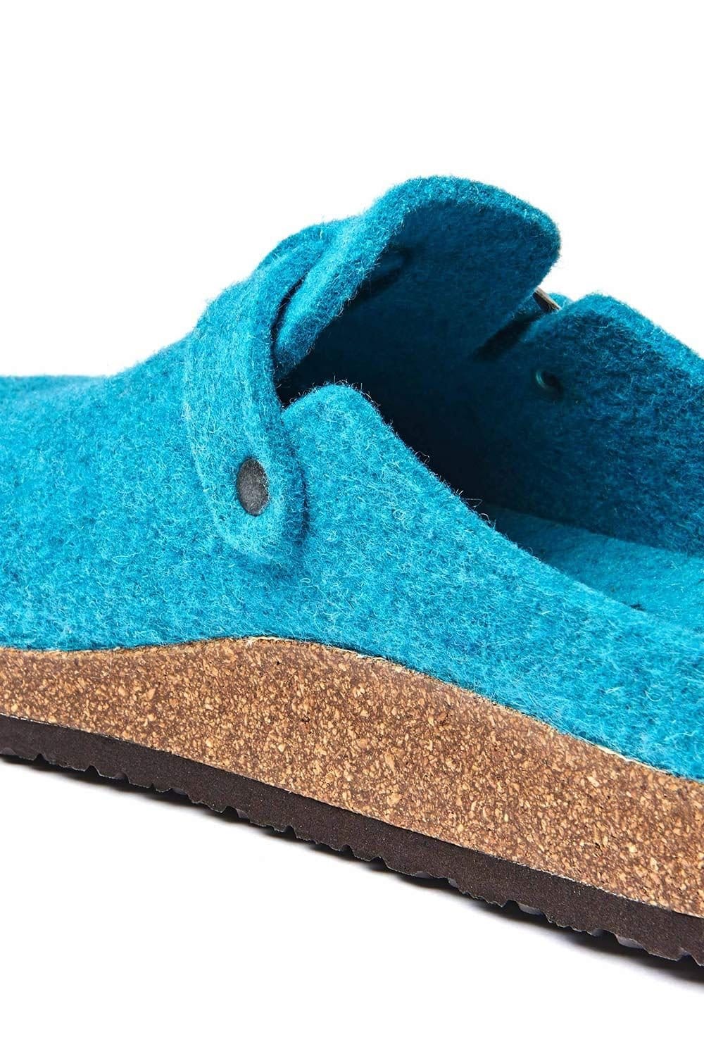 Moshulu Moshulu Women's 'Cecilia' Wool Felt Clog Mule Slippers in Teal - 4
