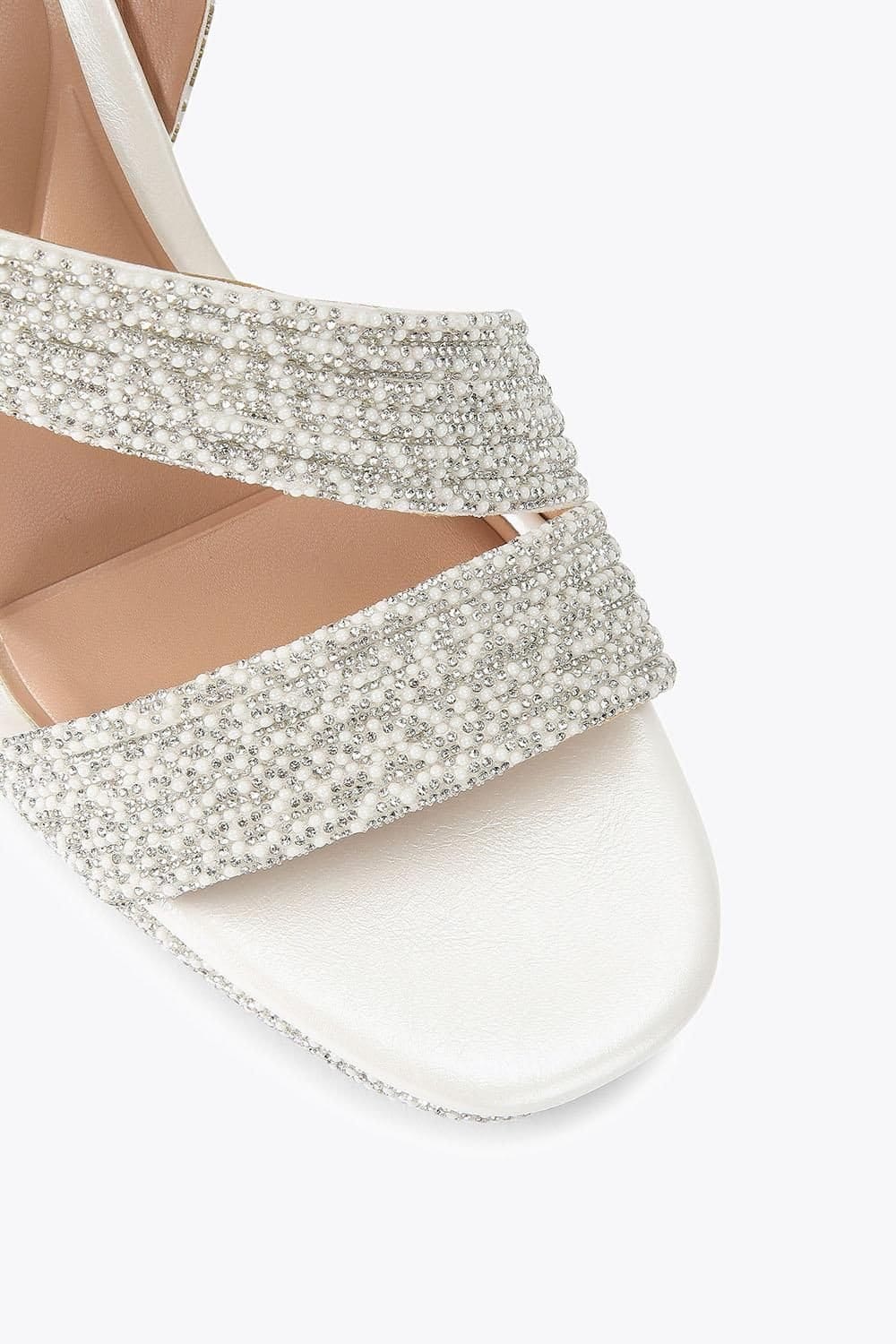 Carvela Carvela Women's 'Gala Wedge Jewel 70' Fabric Sandals in White - 4