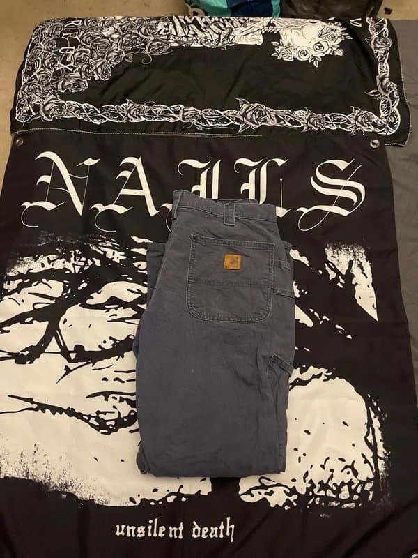 Carhartt W34-Blue distressed vintage Carhartt carpenter pants