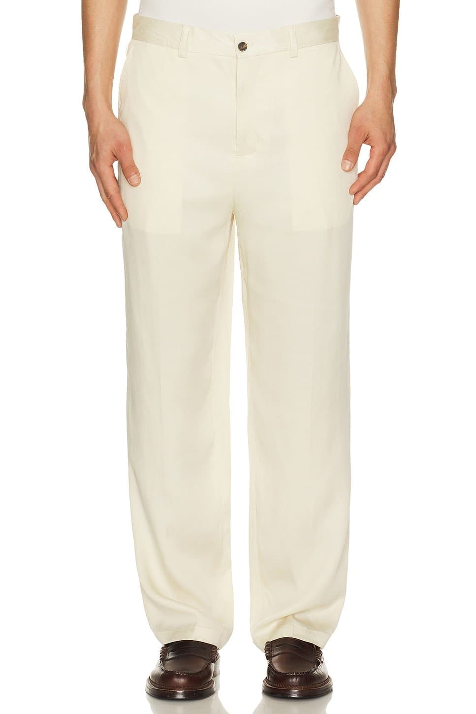 revolve La Perla Cream Cotton Trousers