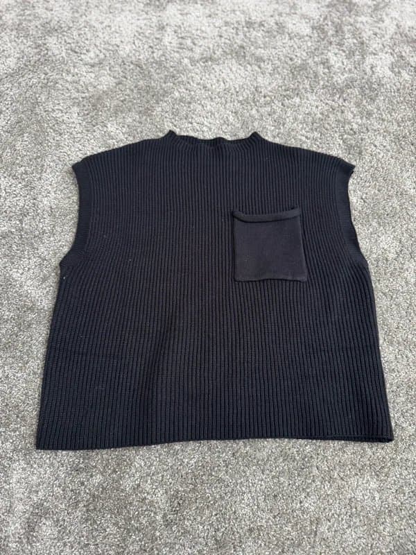PacSun Black Sleeveless Knit Top - Size S (UK 8-10)