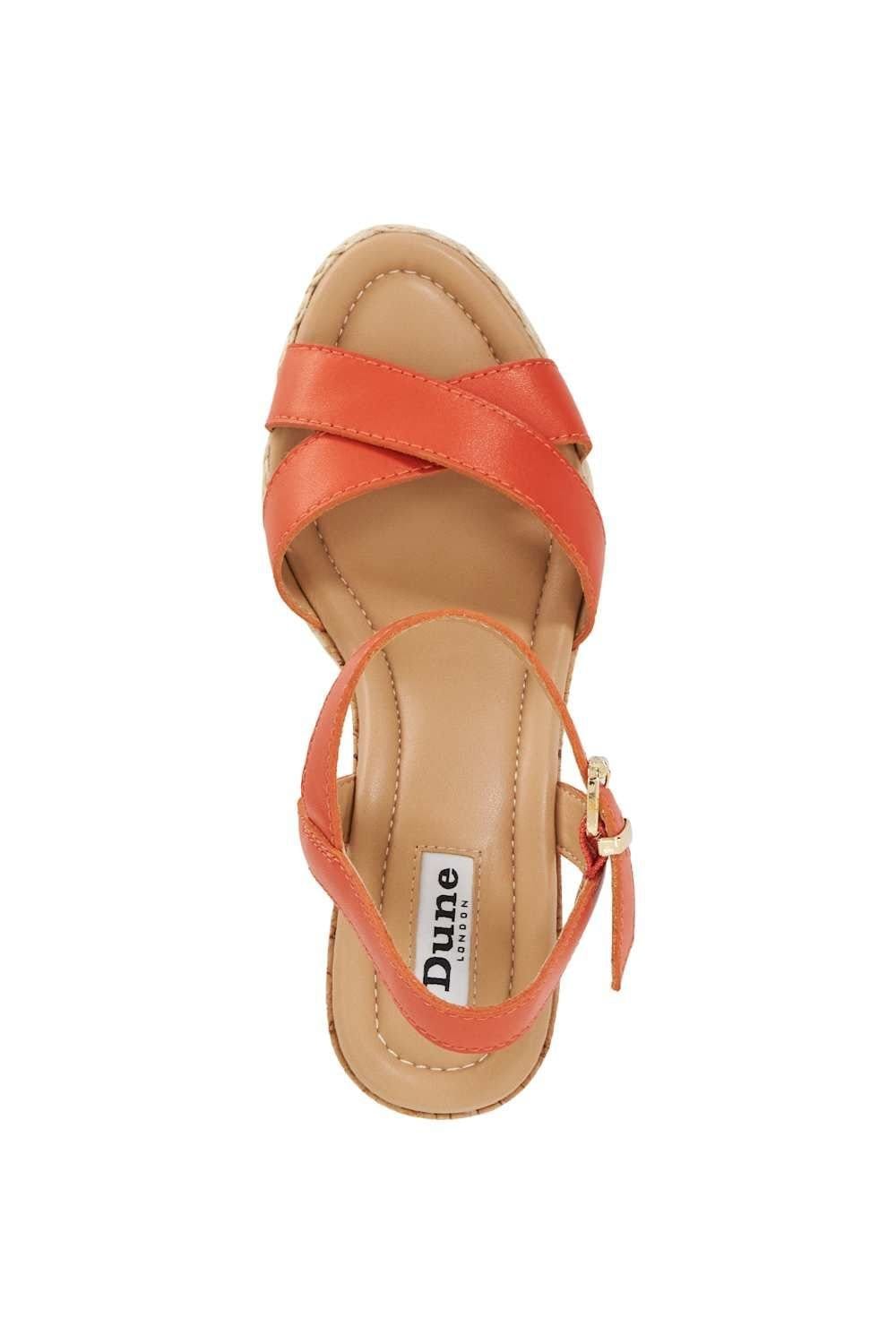 Dune London Dune London Women's 'Kindest' Leather Wedges in Orange - 4