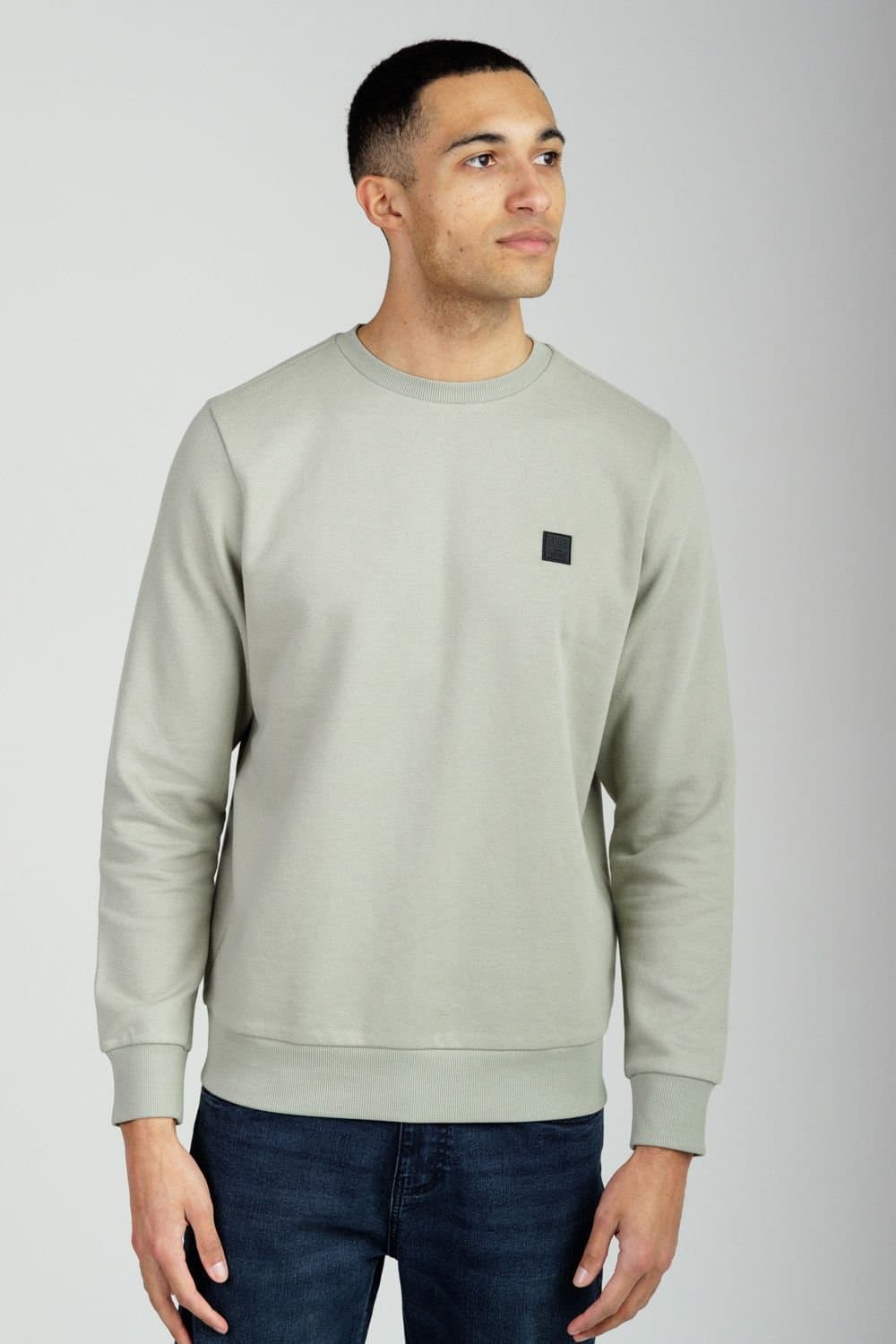 Tokyo Laundry Tokyo Laundry Men's Essential Brushed Fleece Crew Sweatshirt in Light Green