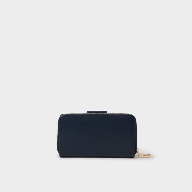 OSPREY LONDON OSPREY LONDON Women's The Adaline Medium Leather Popper Matinee Purse in Mid Navy - 3