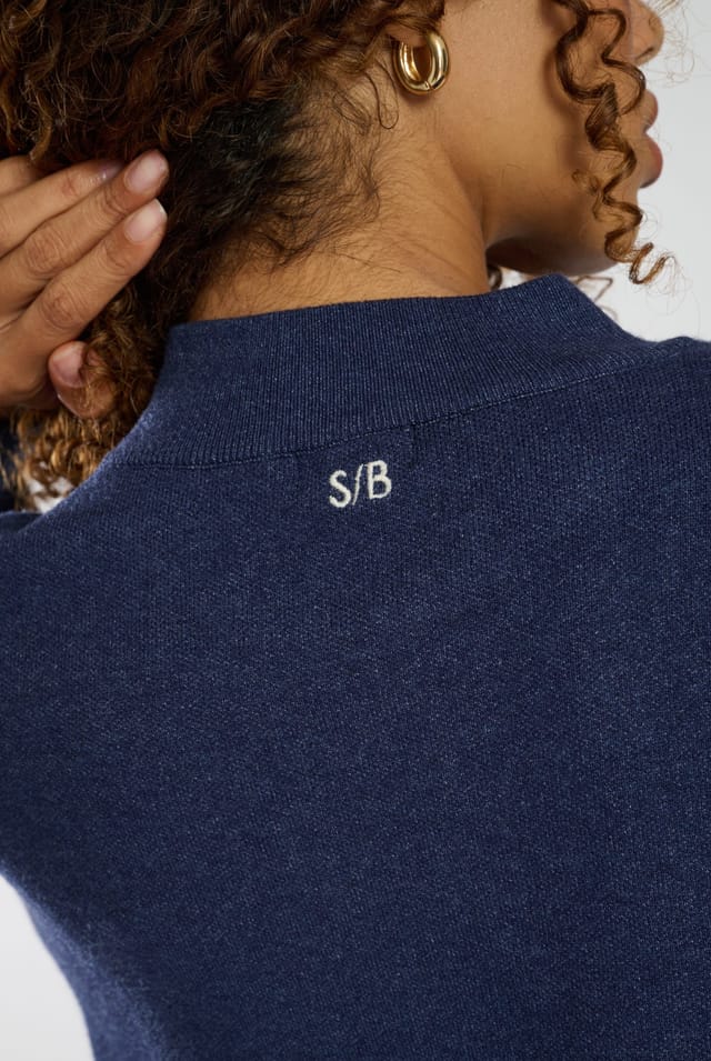 South Beach South Beach Women's Aspec Funnel Neck Jumper in Blue - 3