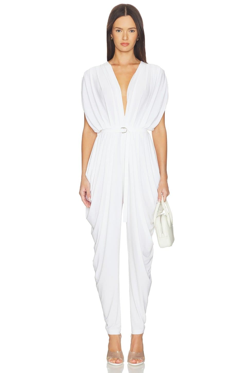 revolve Square Sleeve Waterfall Jumpsuit