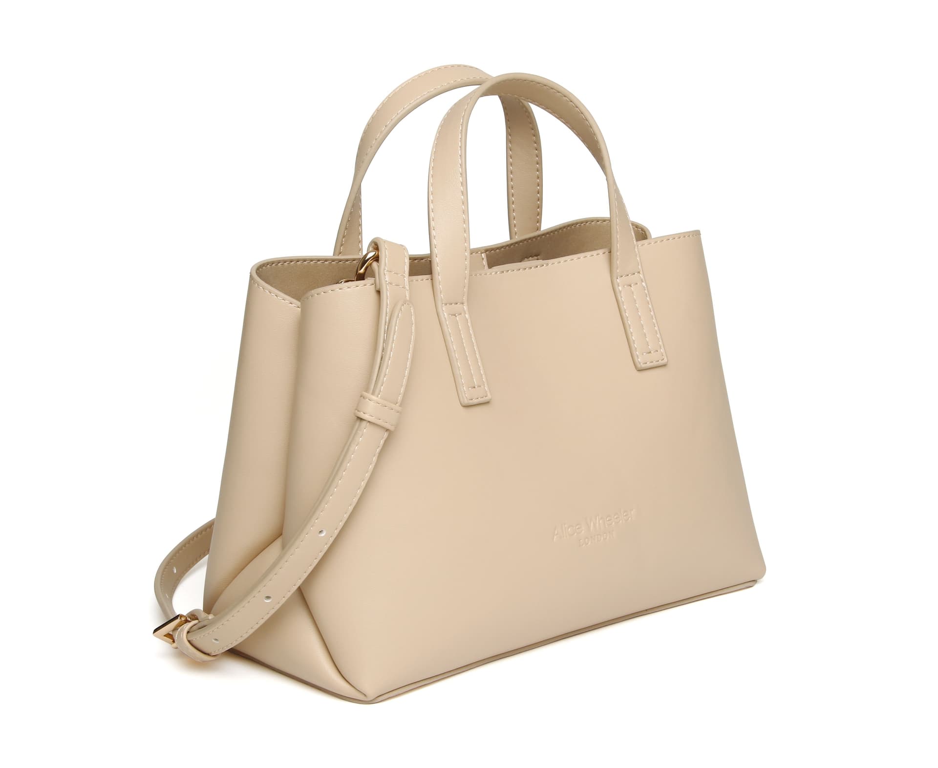 ALICE WHEELER LONDON ALICE WHEELER LONDON Light Sand Vegan Leather Handbag