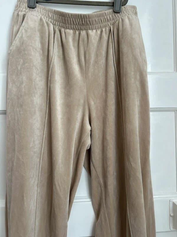 ASOS Design Petite Velvet beige joggers