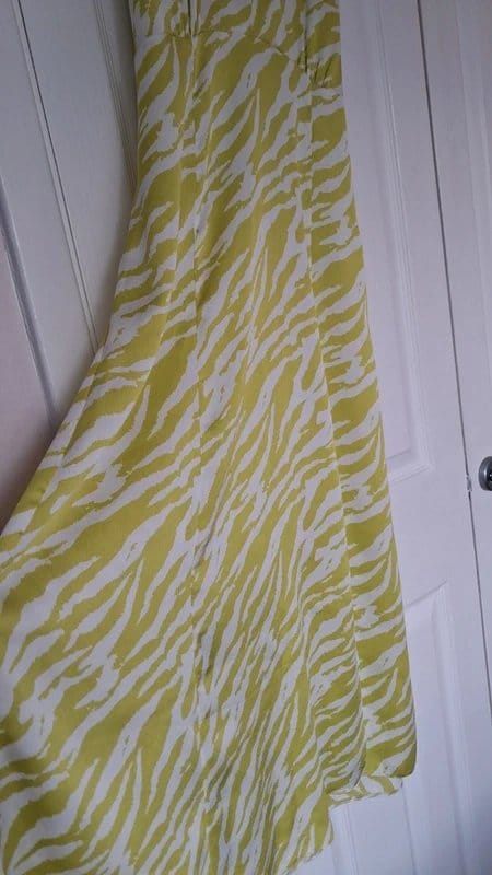 New Look Lime Zebra Satin Maxi Dress
