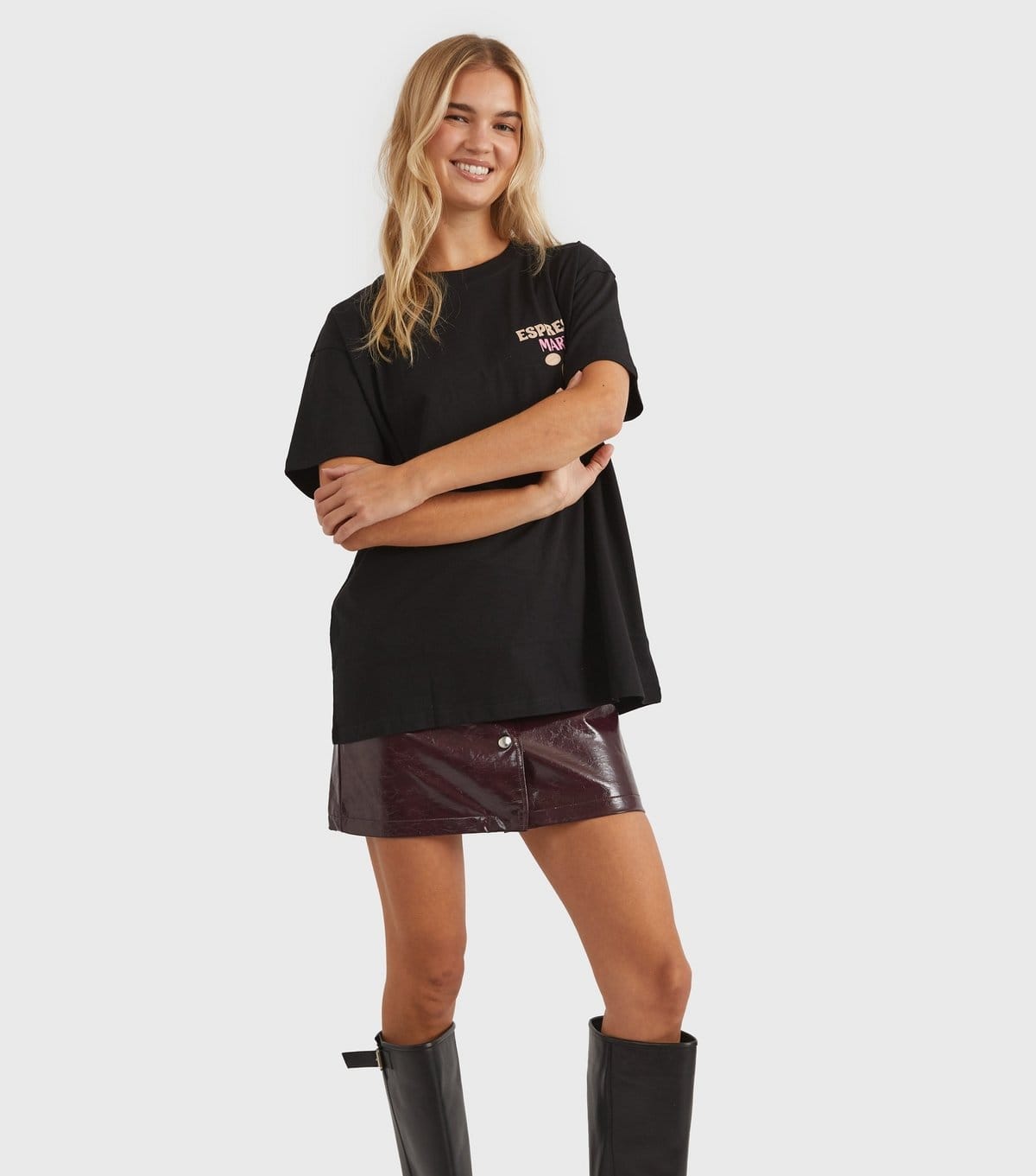 Skinnydip Women's Black Cotton Espresso Martini Logo T-Shirt Skinnydip New Look - 4