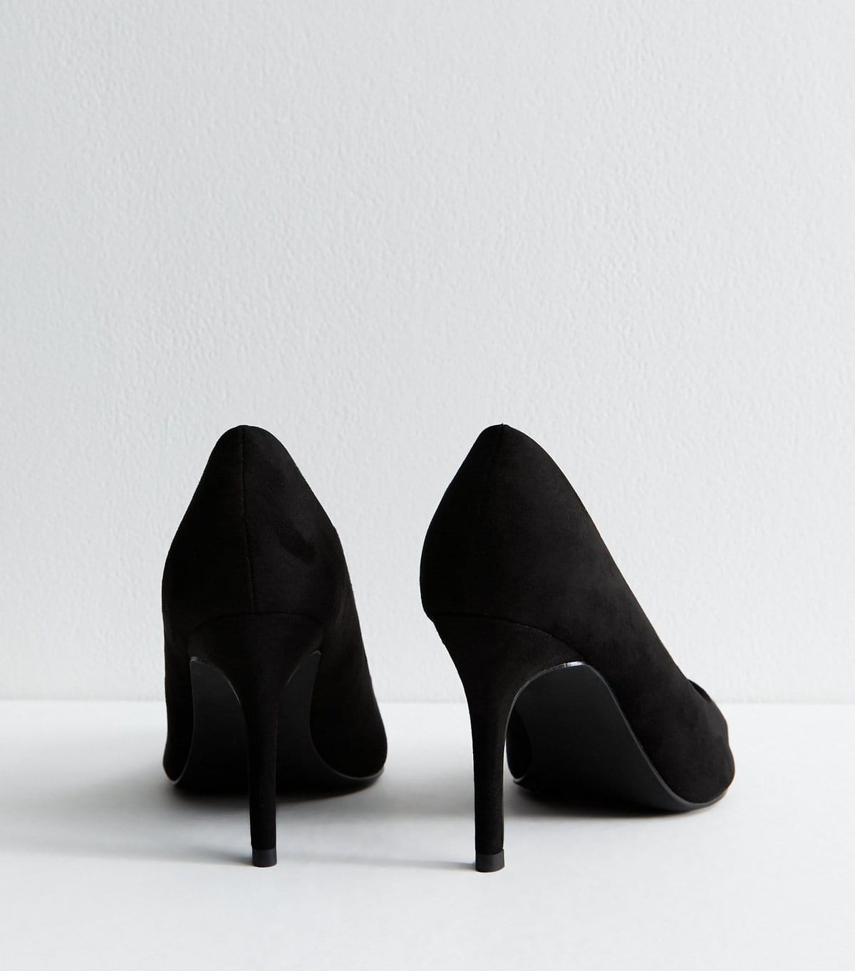 New Look Women's Extra Wide Fit Black Faux Suede Pointed Toe Court Shoes New Look - 4