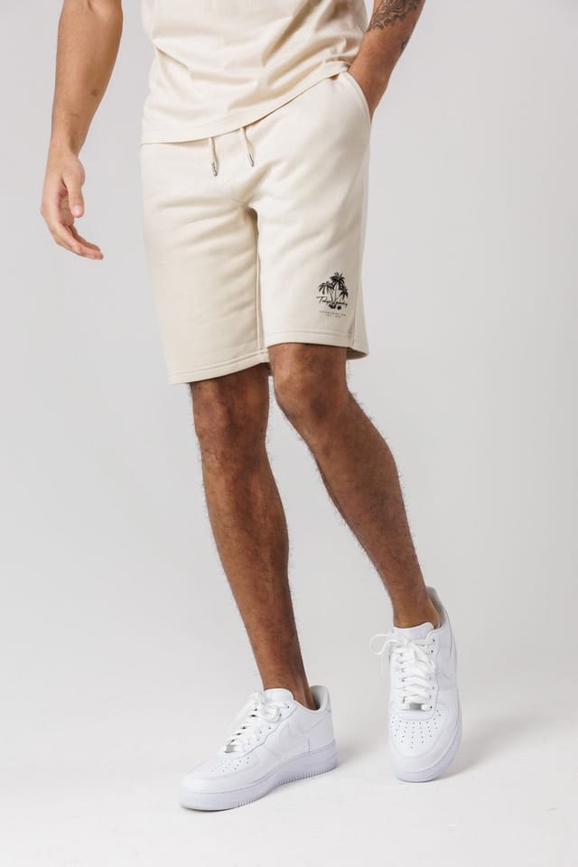 Tokyo Laundry Tokyo Laundry Men's Athletics Club Graphic T-Shirt & Jogger Short Set in Stone - 3