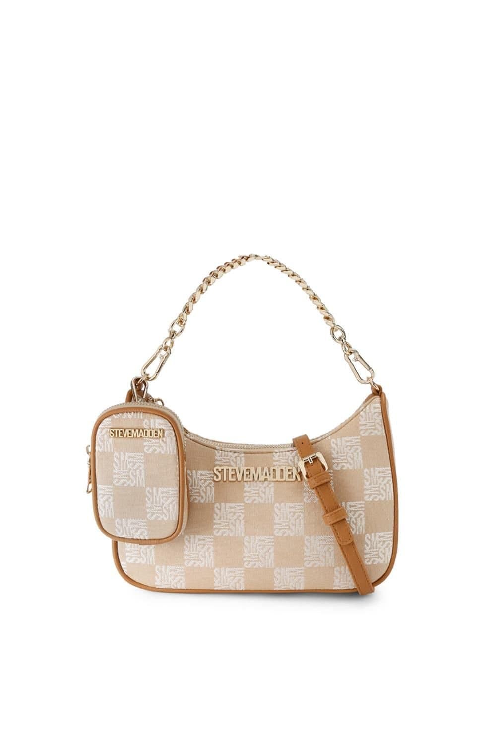 Steve Madden STEVE MADDEN Women's 'Vital Bag Beige' Fabric in Beige