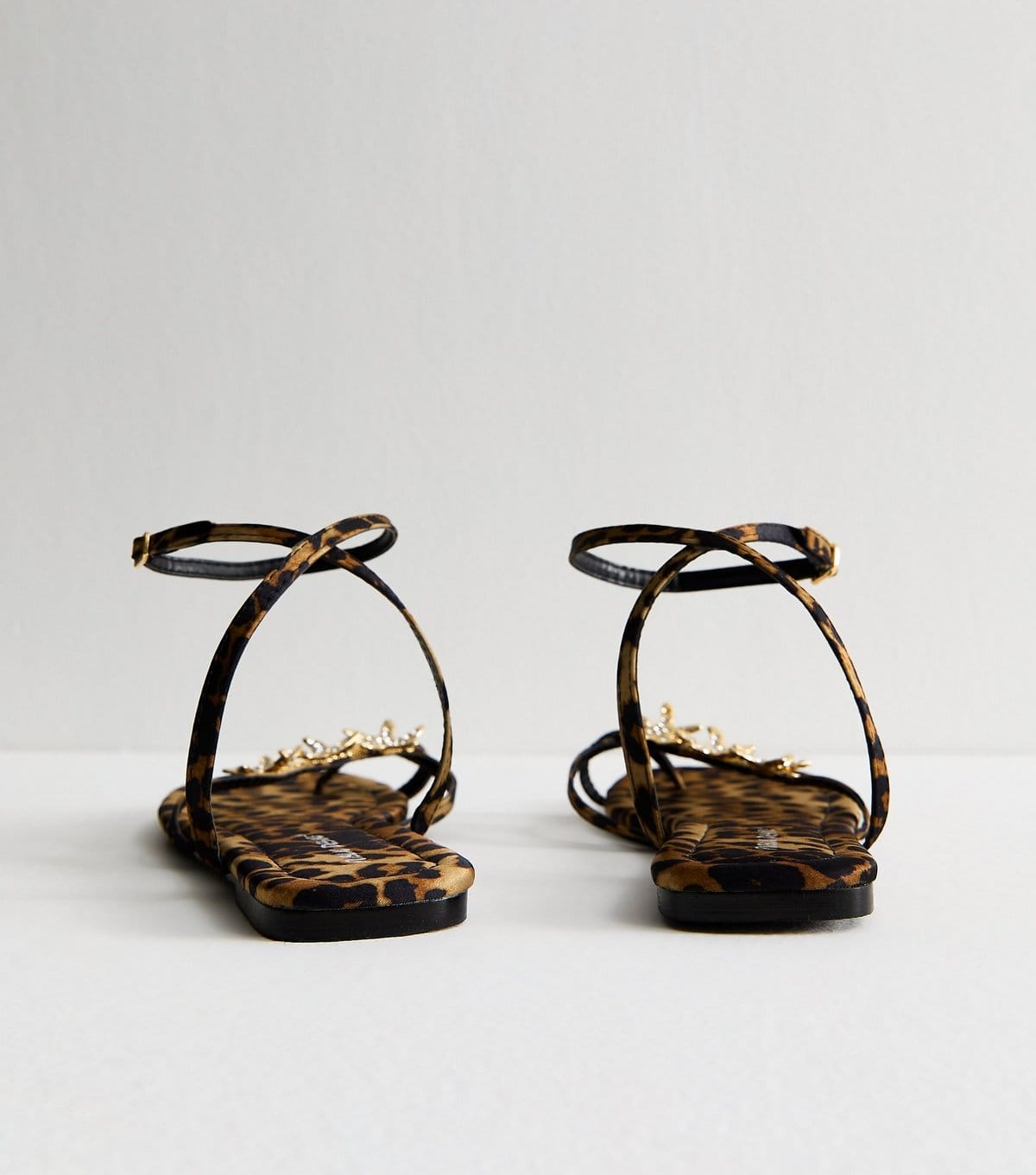 Public Desire Women's Brown Lyrical Leopard Print Starfish Charm Sandals Public Desire New Look - 4