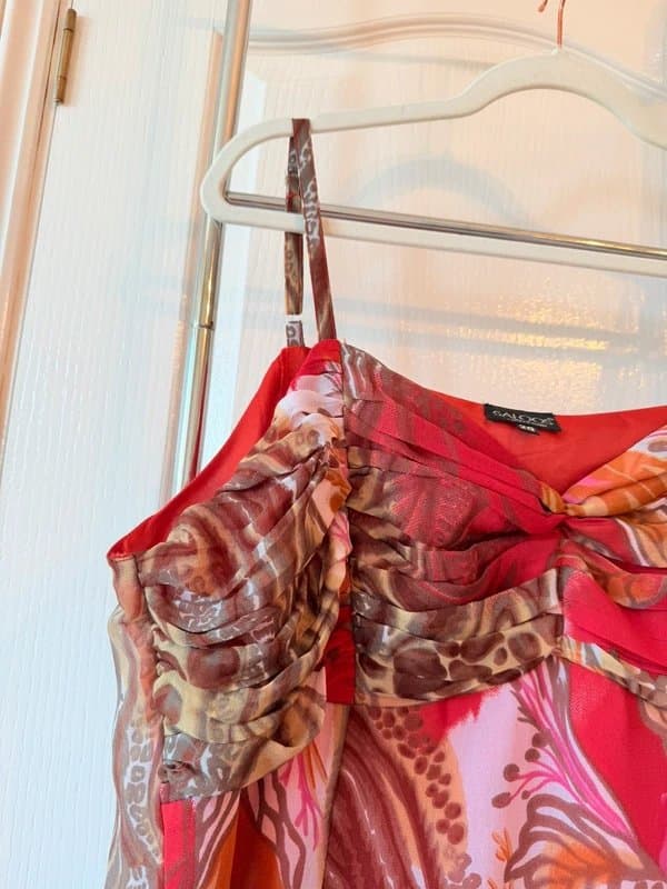 SALOOS Red & Orange Abstract Dress