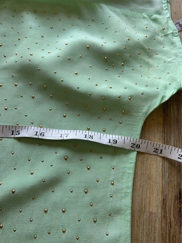 Zara Woman Mint Green Studded Chiffon Top