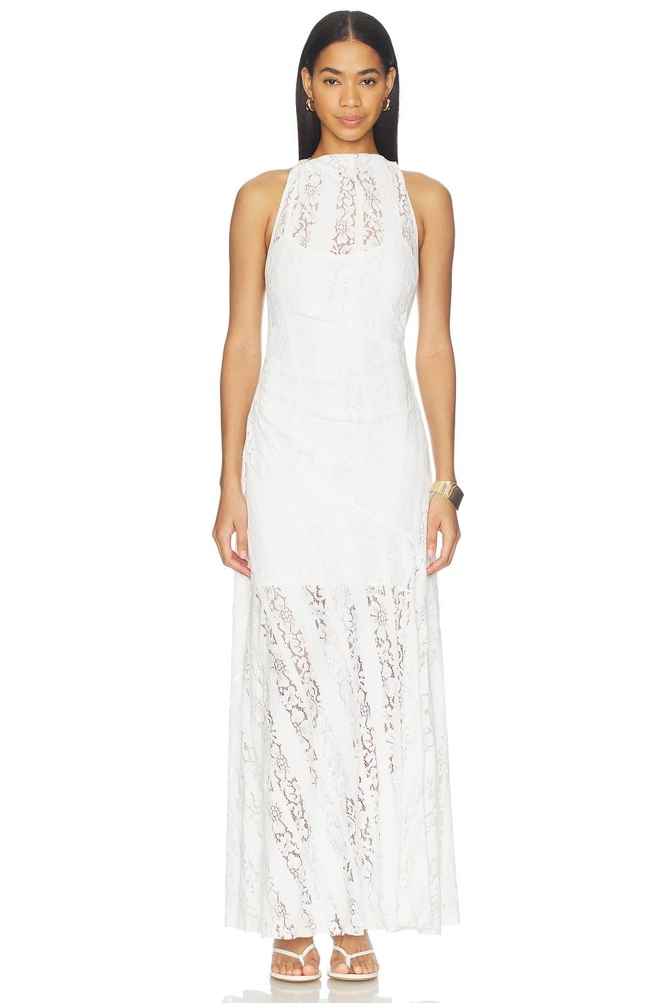 revolve Henrietta High Neck Maxi Dress