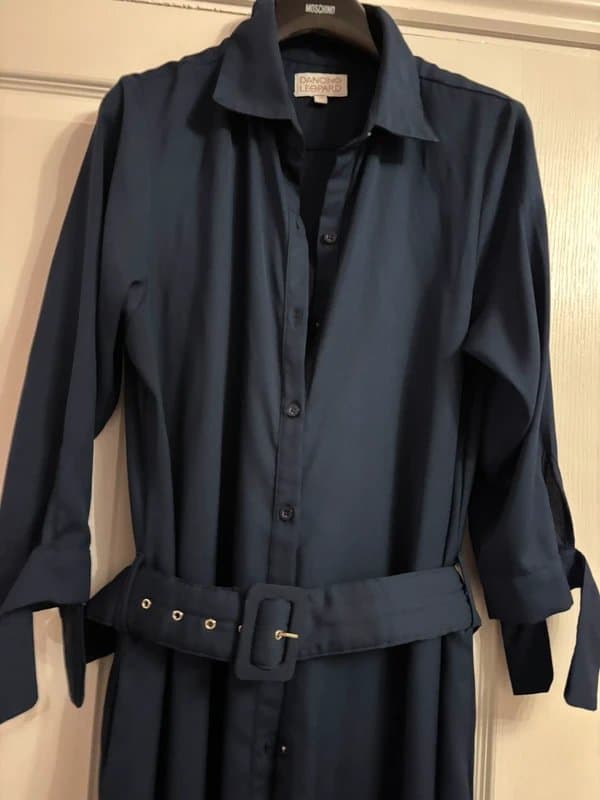 Dancing Leopard Dancing leopard plunge shirt dress wedding party work 14-16 same day post