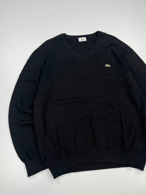 Lacoste Lacoste Knitted Jumper Mens XL Black Knit Sweater