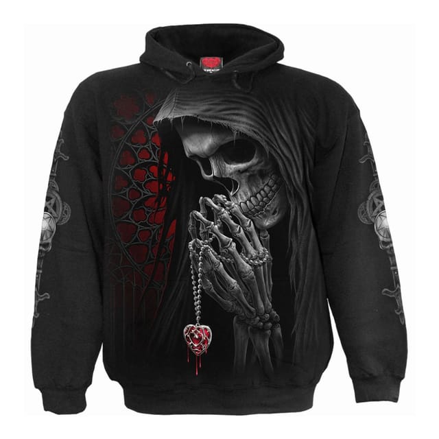 Spiral Direct Spiral Direct Men's Forbidden Back Print Pullover Hoodie in Black - 2