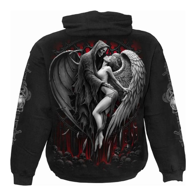 Spiral Direct Spiral Direct Men's Forbidden Back Print Pullover Hoodie in Black - 3