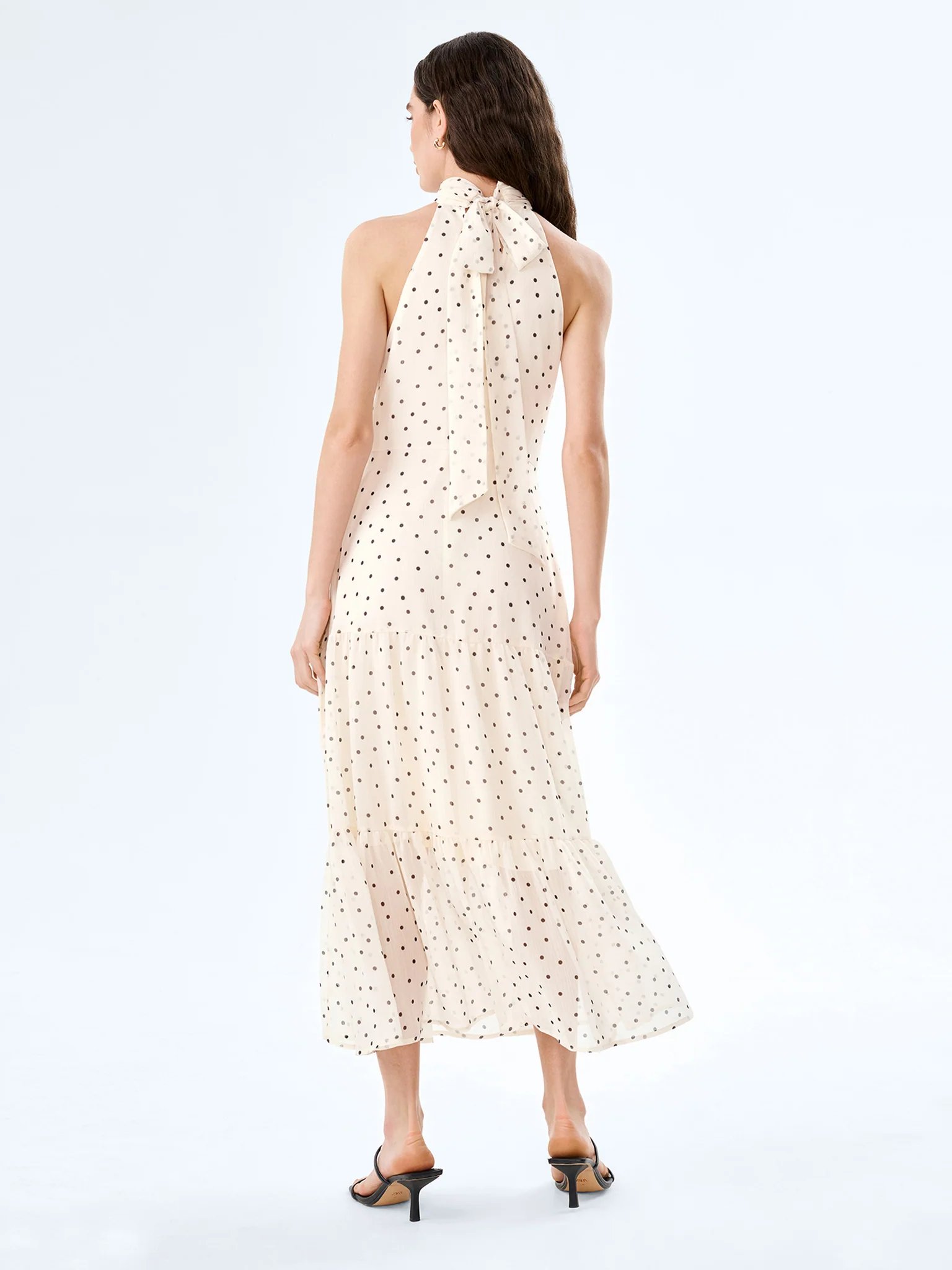 OMNES Romeo Dress in White Polka Dot - 3