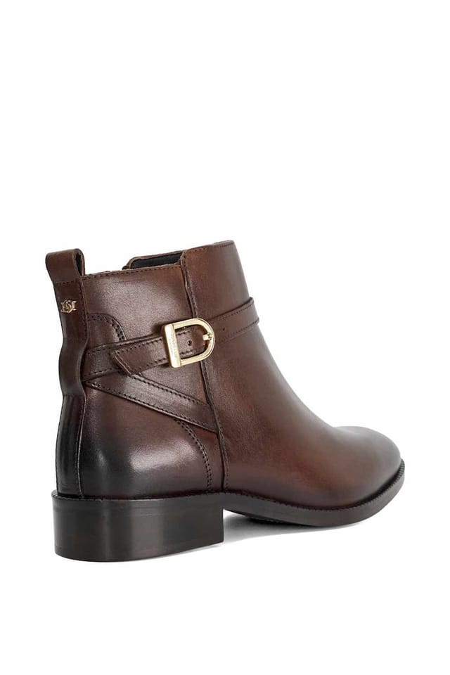 Dune London Dune London Women's 'Pemma' Leather Ankle Boots in Brown - 3