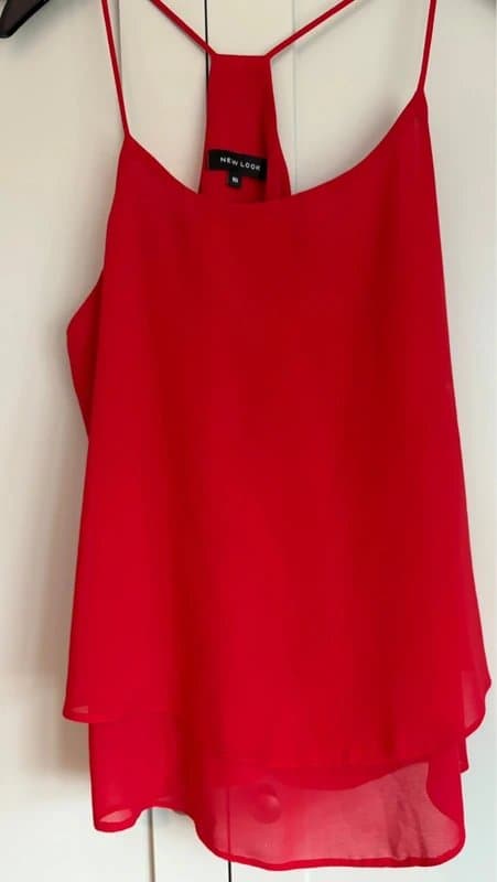 New Look Red floaty chiffon cami