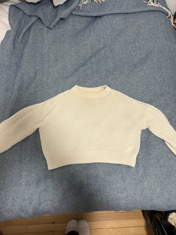 Topshop Topshop cropped cream sweater