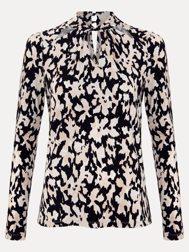 Phase Eight Phase Eight Women's Mollie Printed Top in Black - 2