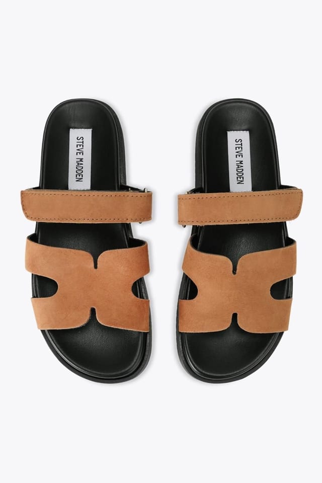 Steve Madden STEVE MADDEN Women's 'Missile E 235' Suede Sandals in Camel - 2