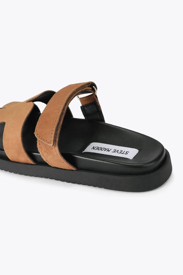 Steve Madden STEVE MADDEN Women's 'Missile E 235' Suede Sandals in Camel - 3