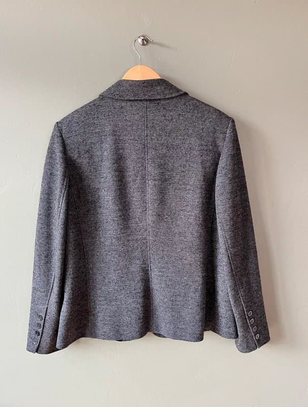 Autograph Autograph M&S Blazer Jacket Size 18 Charcoal Grey Wool Cotton Blend Stylish VGC