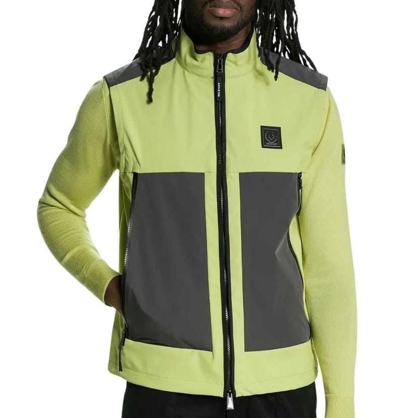 Belstaff Belstaff Men's Ratio Lime Green Gilet Jacket - 1