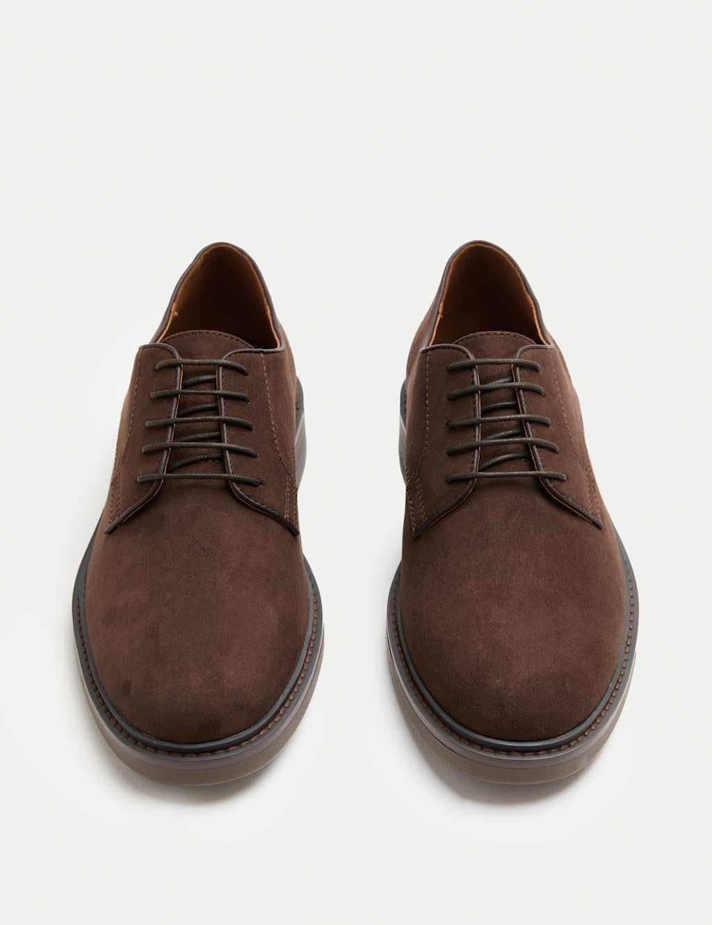 Marks & Spencer M&S Suedette Derby Shoes Brown
