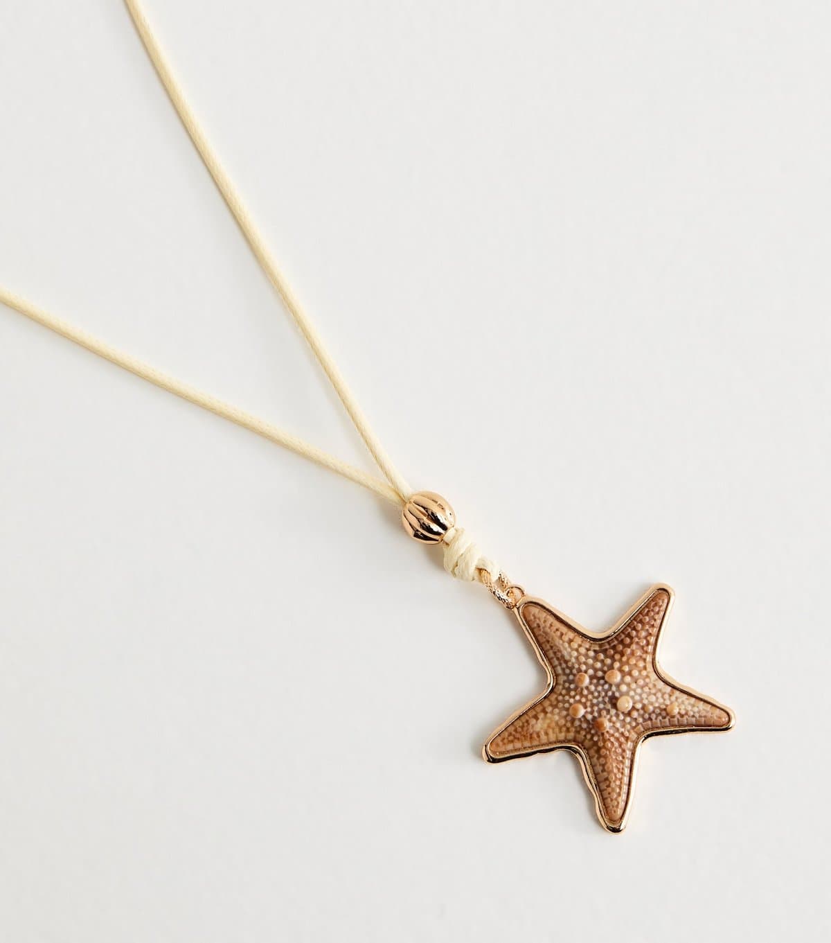 New Look Cream Starfish Pendant Rope Necklace New Look
