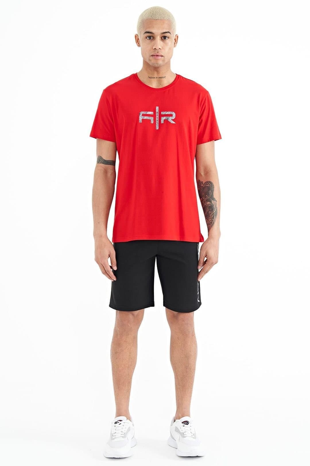 Tommy Life Tommy Life Men's Printed Fleece Sweat Shorts in Black