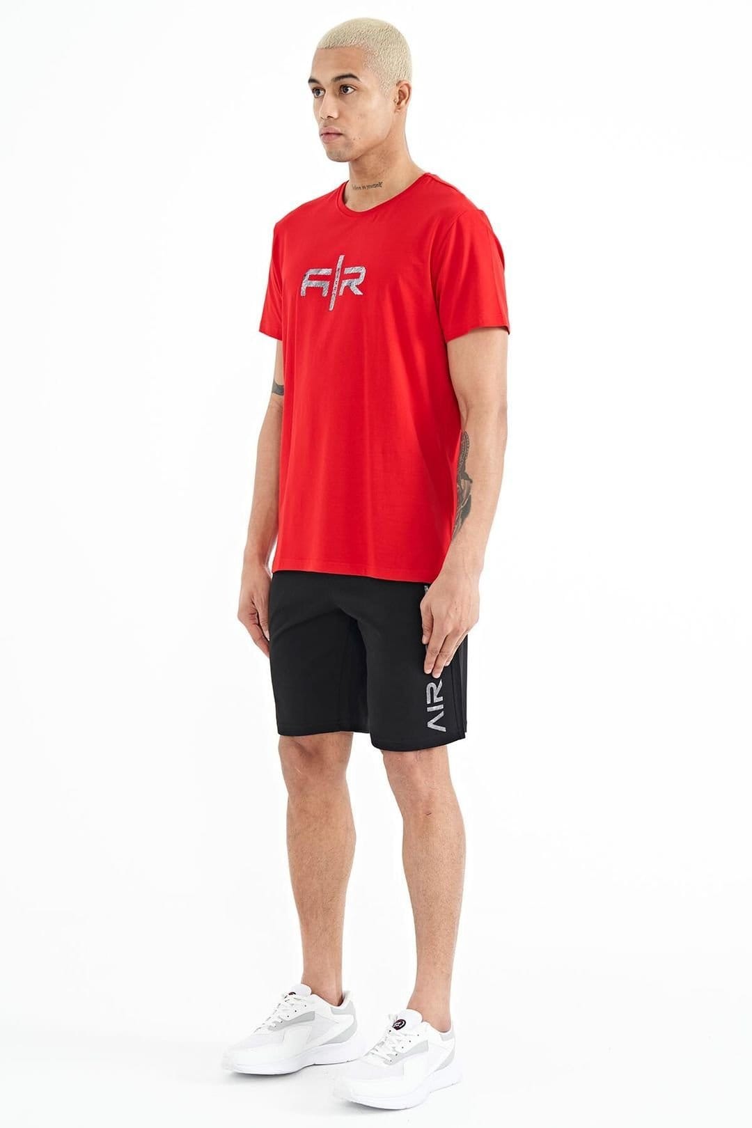 Tommy Life Tommy Life Men's Printed Fleece Sweat Shorts in Black - 4