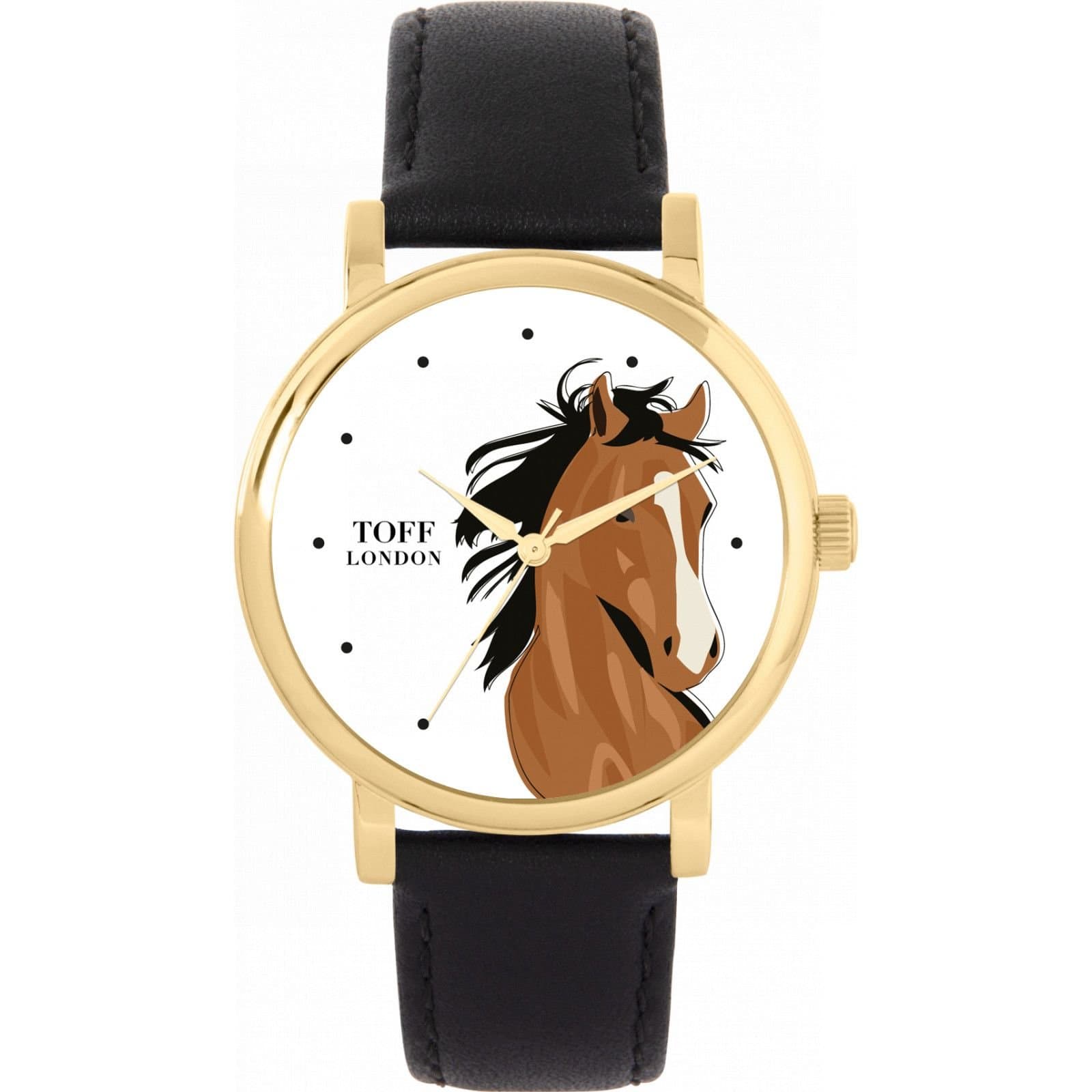 Toff London Toff London Women's Horses Watch in White