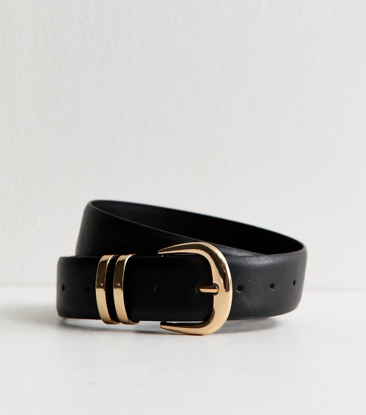 New Look New Look Black Faux Leather Buckled Belt
