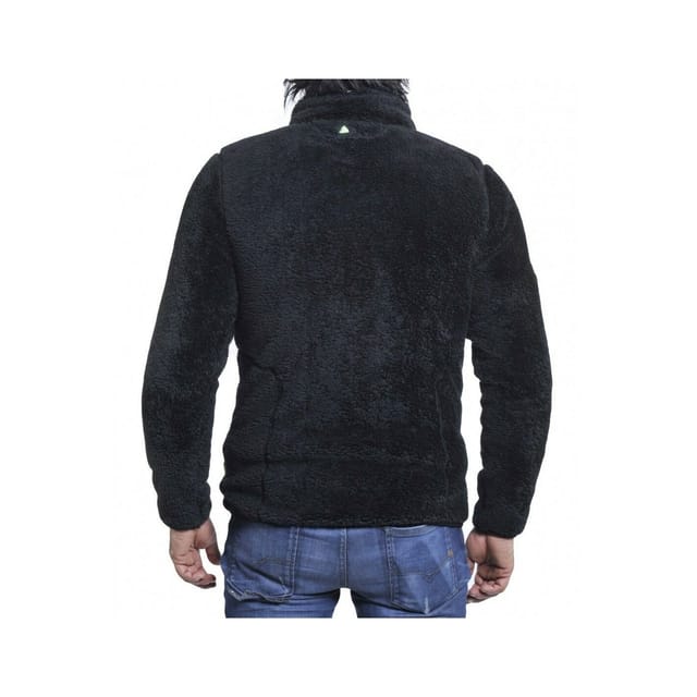 Peak Mountain Peak Mountain Men's Fleece Jacket Coral Sherpacavian in Black - 2
