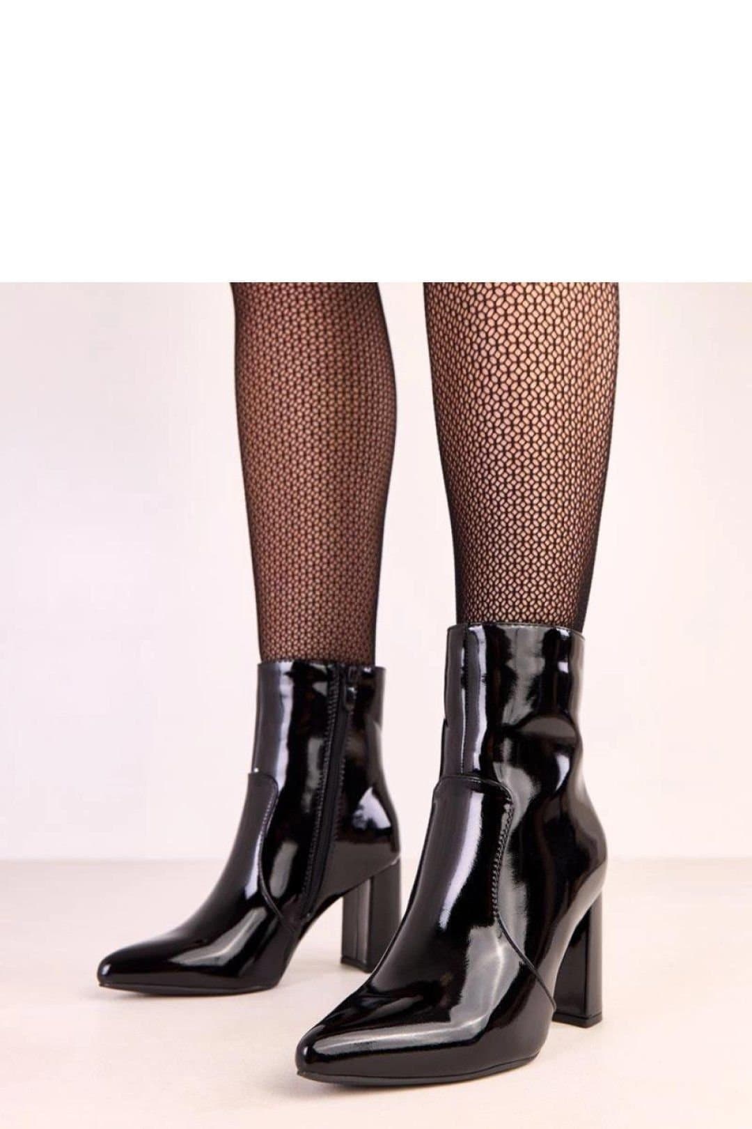 Love Lace Love Lace Women's Stylish Synthetic Ankle Boots with Zip Comfort Heel in Black