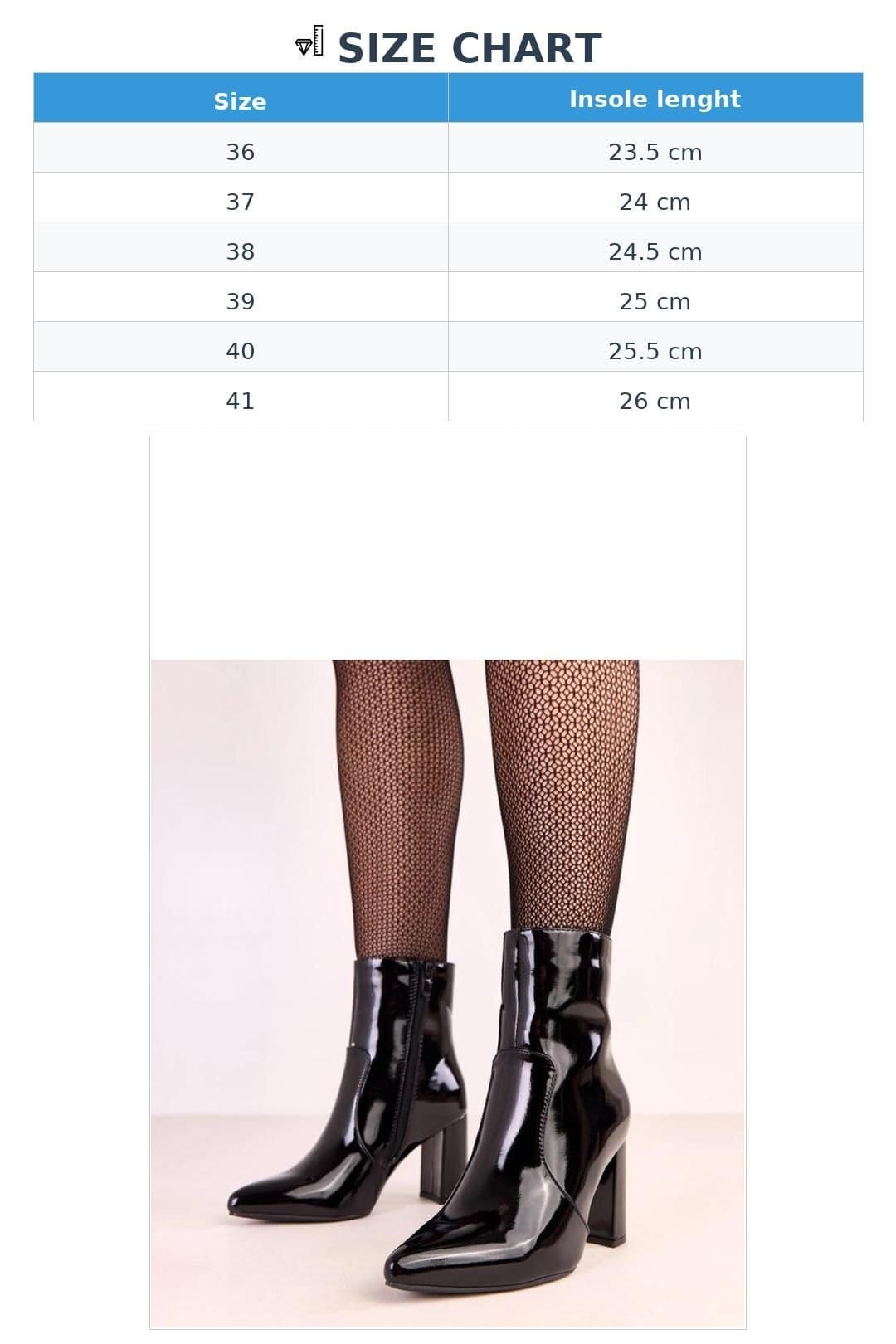 Love Lace Love Lace Women's Stylish Synthetic Ankle Boots with Zip Comfort Heel in Black - 4