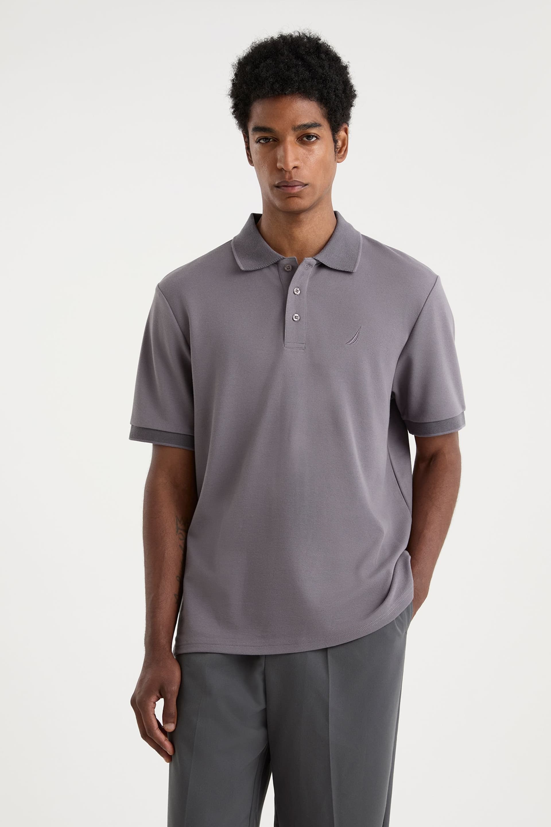 Nautica Nautica Men's Harlyn 2 Polo Shirt in Dark Grey